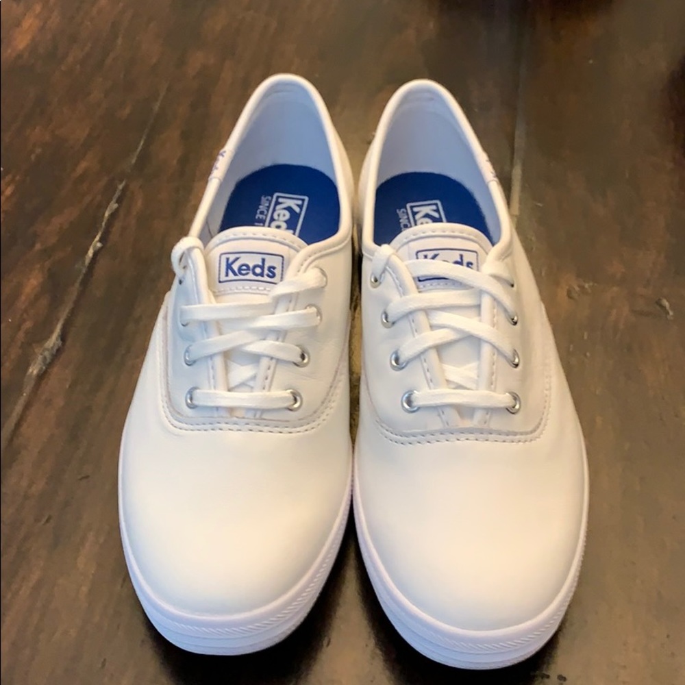 Keds champion white leather shoes